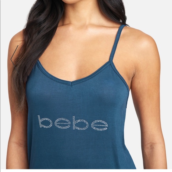 NWT BEBE Blue Animal Print Ruffle Pajama Set - Picture 3 of 9